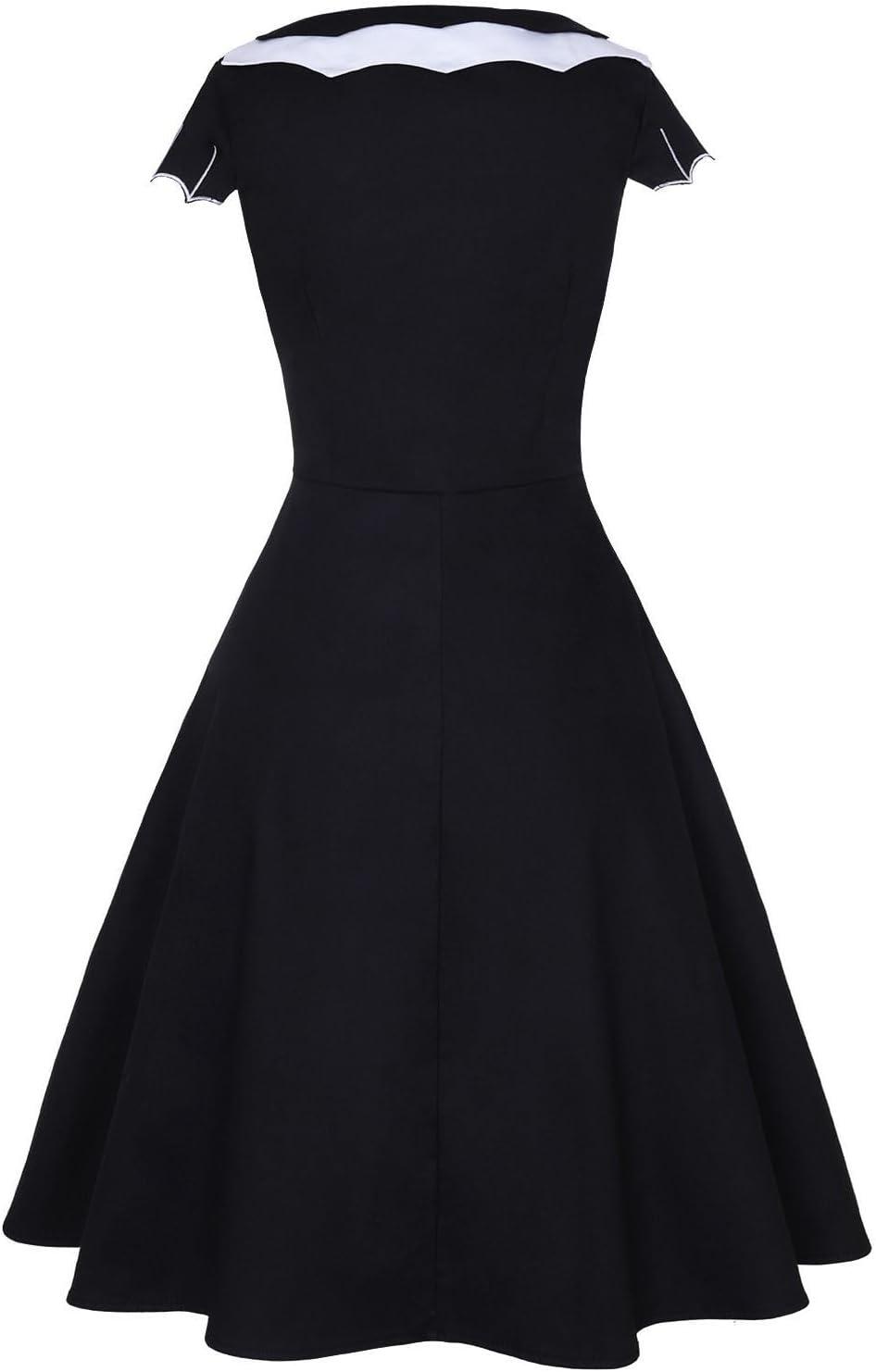 imageZAFUL Womens Criss Cross Midi Dress Sleeveless Halloween Costume Bat Print Cosplay Party ALine Flared Dresses1black