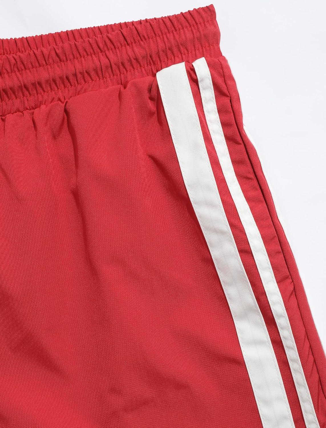 imageZAFUL Mens Baggy Track Pants Parachute Color Block Side Stripes Slit Y2k Wide Leg Drawstring Pockets Casual Trousers1red