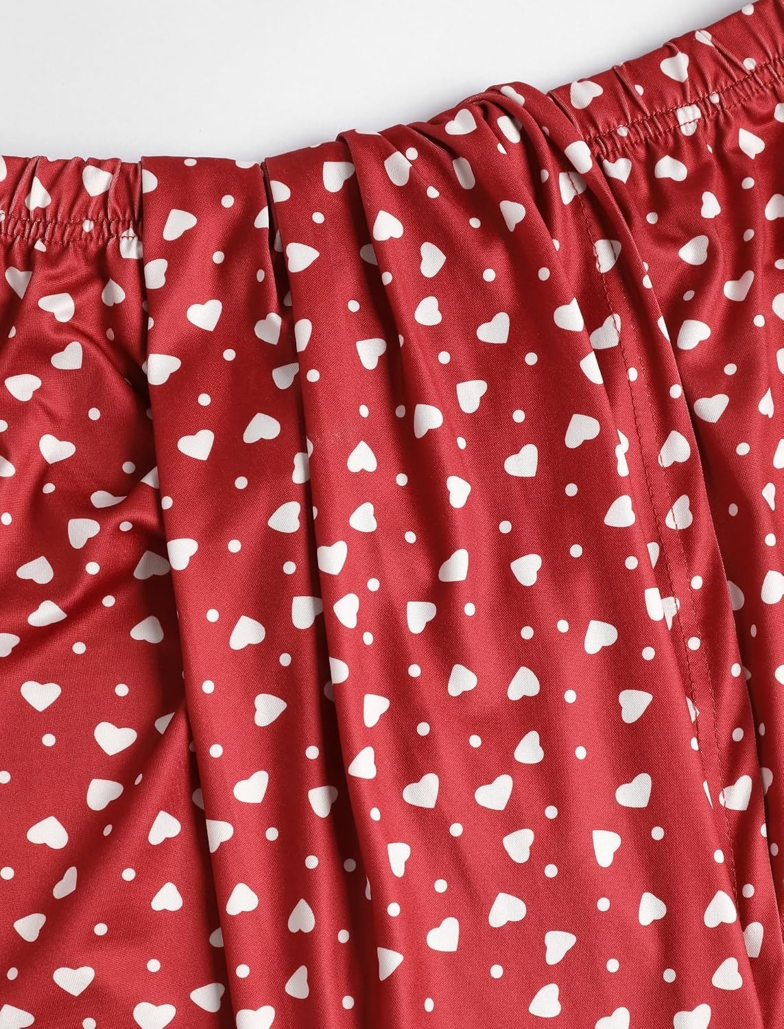 image:imageZAFUL 2 Piece Skirt Sets for Women Crop Top Ruched Maxi Skirt SuitingBpolka Dot Red