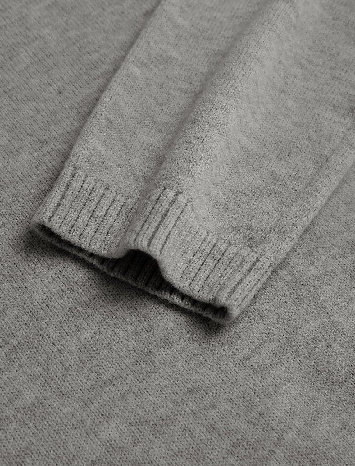 image:imageZAFUL Womens Crew Neck Drop Shoulder Solid Knitted Warm Sweater Pullover1gray