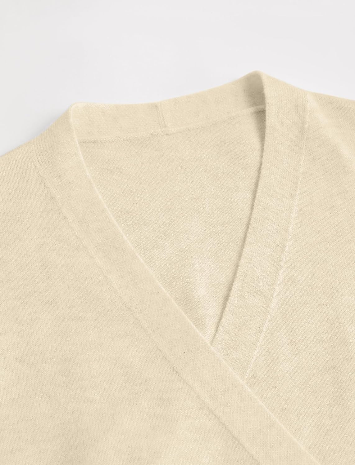 image:imageZAFUL Womens V Neck Wrap Tie Lantern Cinched Lightweight Knitwear Sweater1khaki