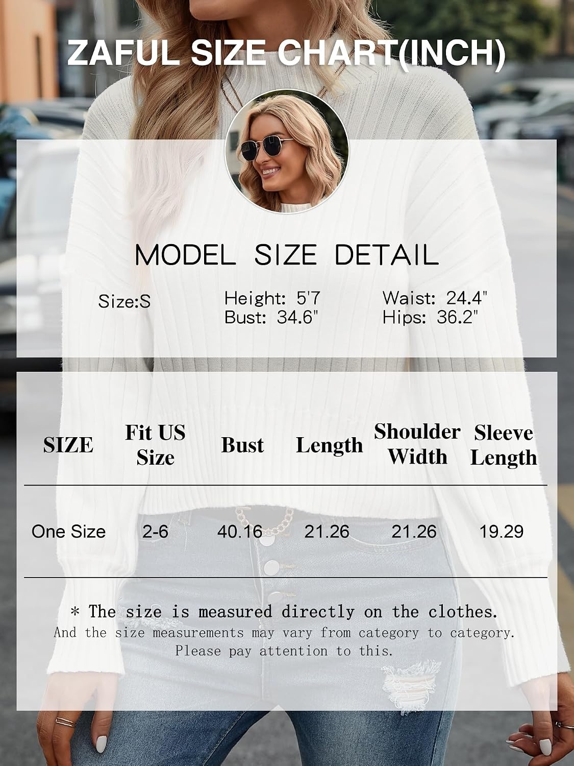 image:imageZAFUL Womens Mock Neck Sweater Long Sleeve Ribbed Knit Cropped Sweater3black