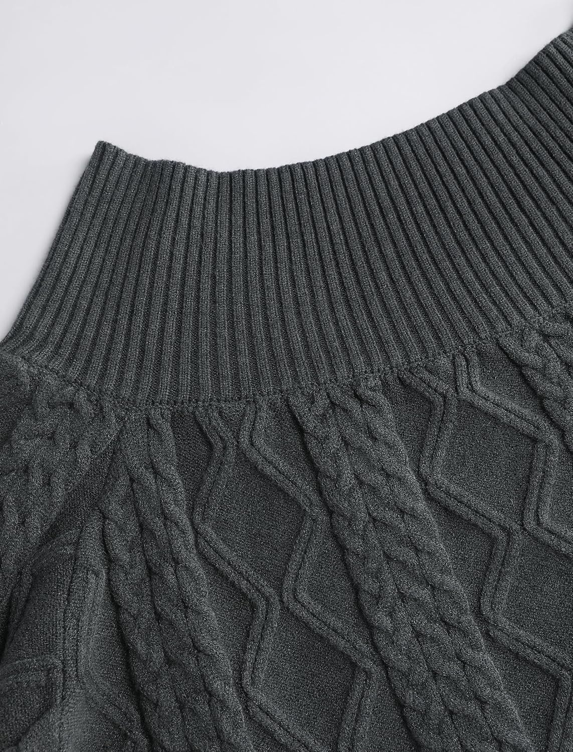image:imageZAFUL Womens Off The Shoulder Sweater Long Sleeve Knit Pullover Sweater1dark Grey