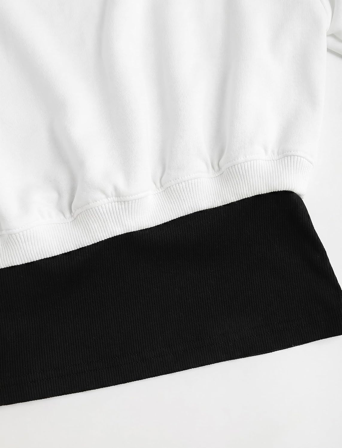 image:imageZAFUL Womens Off The Shoulder Sweatshirt Long Sleeve Crop Top PulloverWhite
