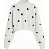 1-white Polka Dot