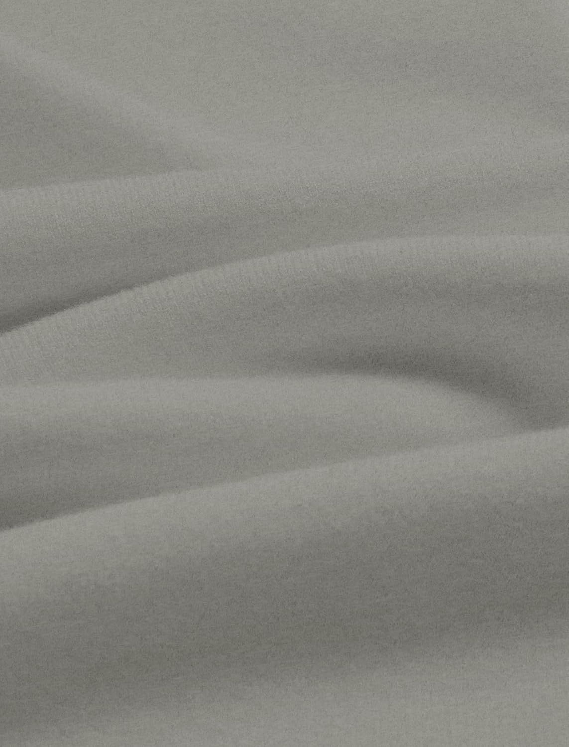 image:imageZAFUL Womens Buttons Wide Leg Core Spun Knit Fall Winter Lounge Pants1gray