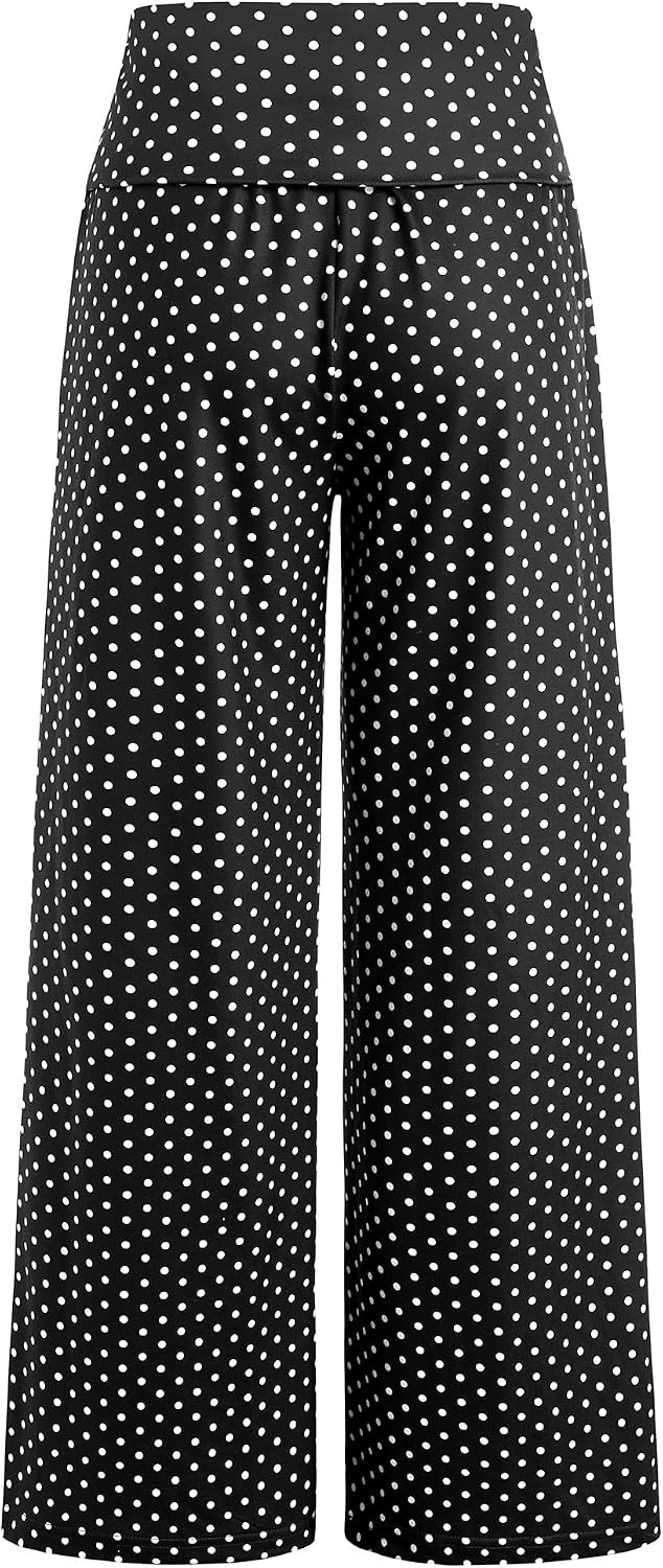 image:imageZAFUL Womens Striped Pants Fold Waist Wide Leg Pants Lounge Pajama Pants3zdot Black