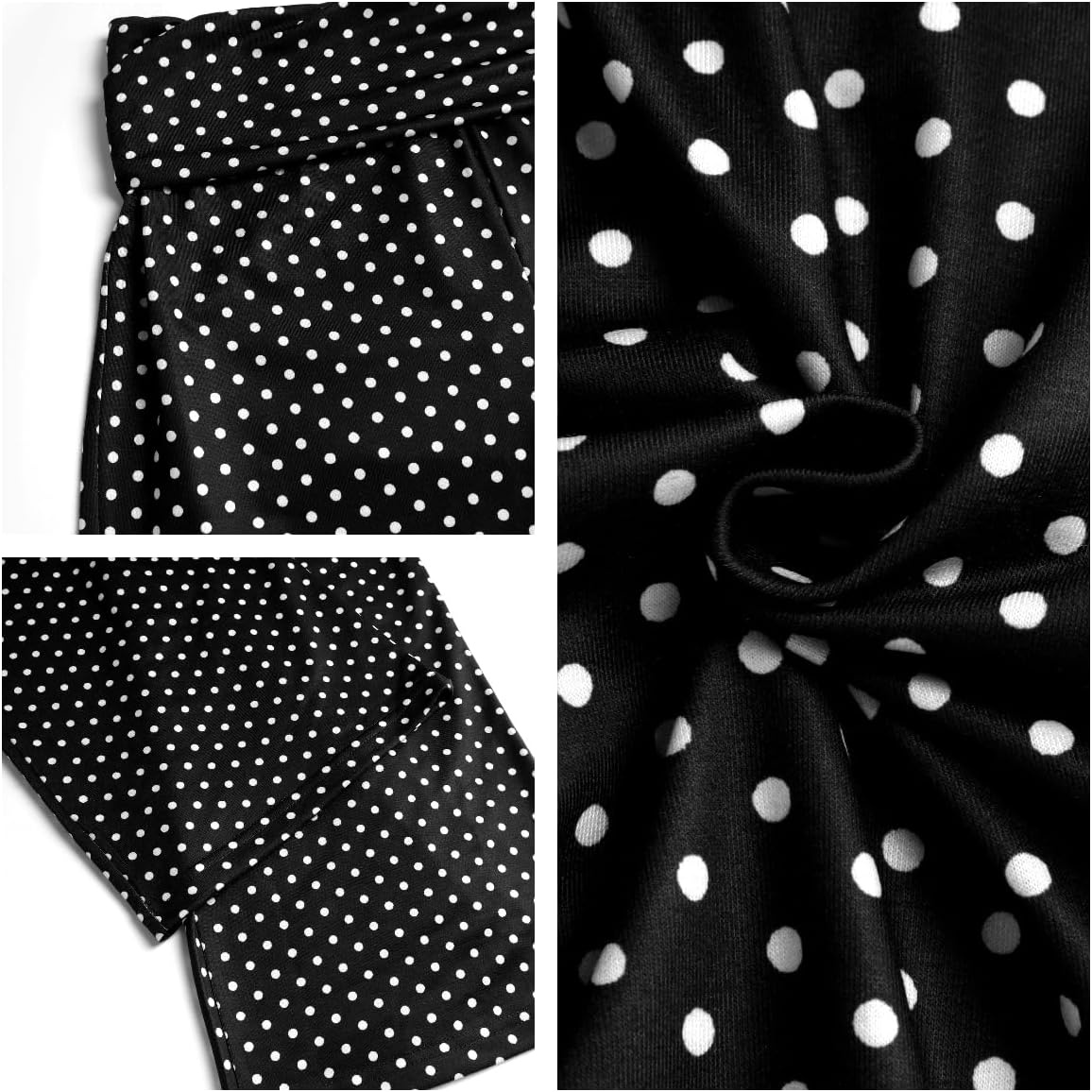 image:imageZAFUL Womens Striped Pants Fold Waist Wide Leg Pants Lounge Pajama Pants3zdot Black